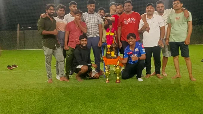 A winning team posing with their trophies after a tournament